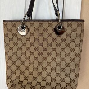Gucci Beige and Brown GG Canvas Tote